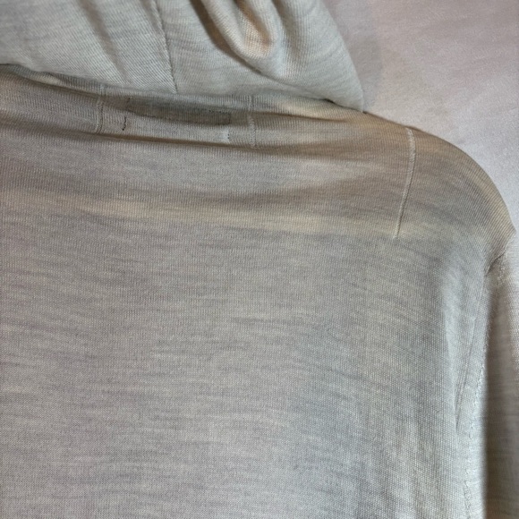All Saints Merino Gray Zip-Up Ramskull Hoodie Sweater with Ribbed Cuffs M - Picture 10 of 16